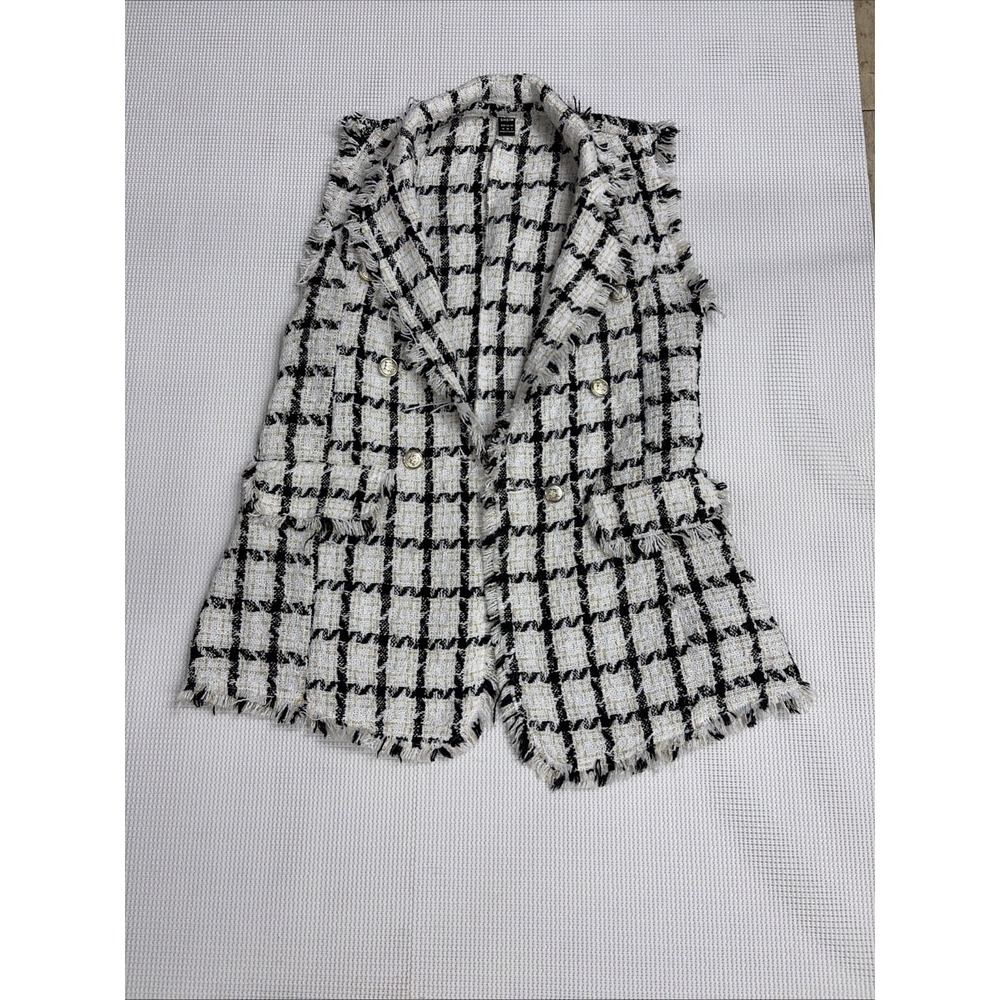Sheins Women Jacket Blk/White/Gold Size M
